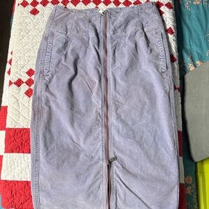 Lavender Corduroy Women pencil Skirt by free people